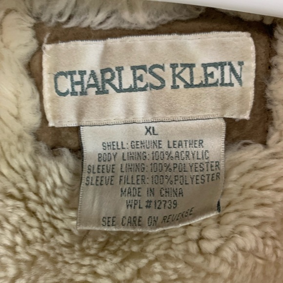 90’s Charles Klein Womens XL Leather and Faux Fur jacket - Picture 2 of 13